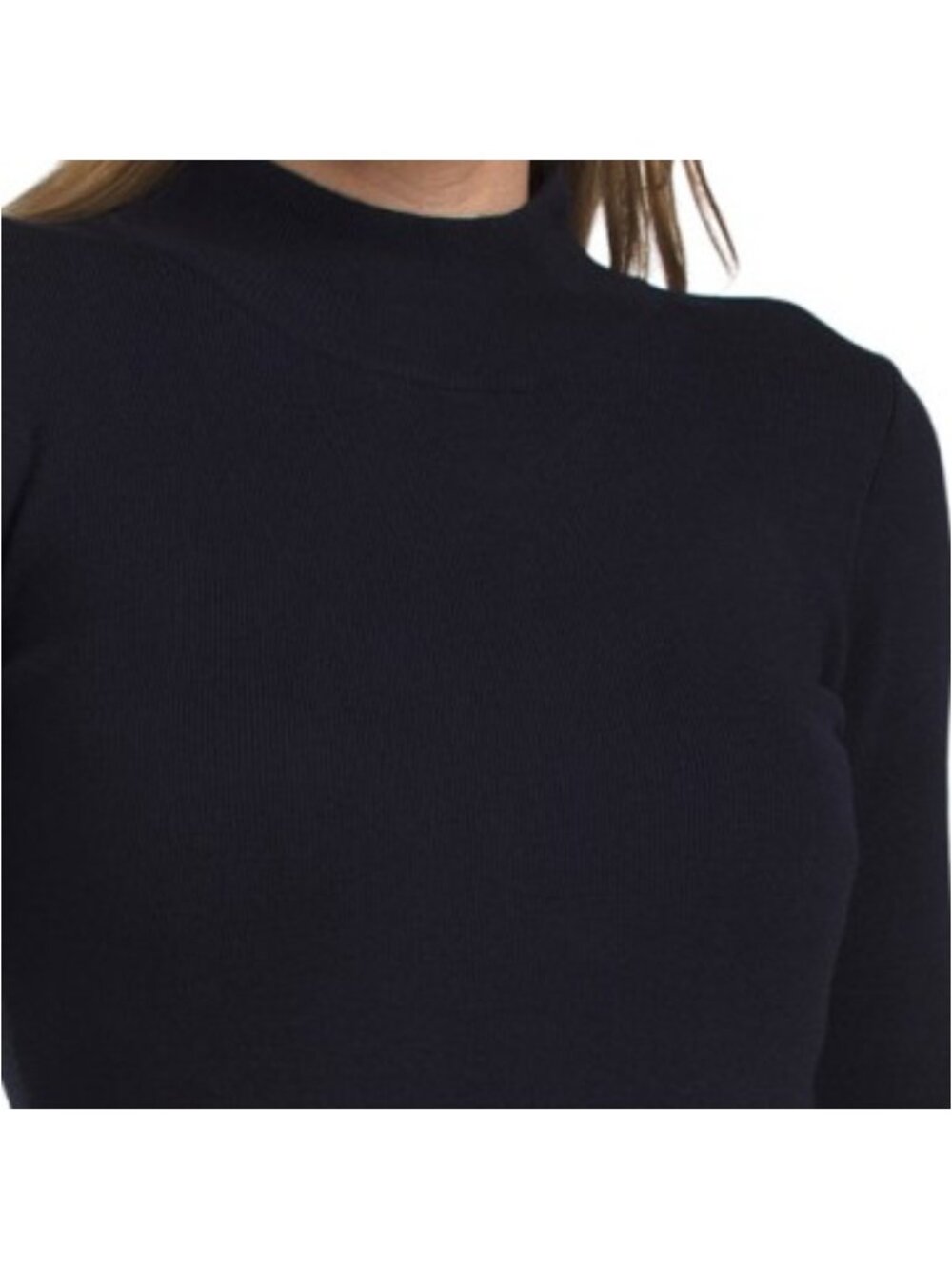 T TAHARI Long Sleeve Mock Neck Flared Diamond Jacquard Dress - Picture 3 of 4